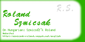 roland szmicsak business card